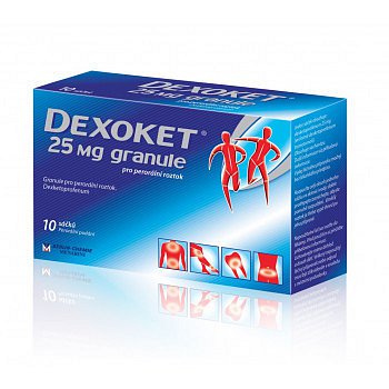 Dexoket 25mg granule por.gra.sol.10x25mg