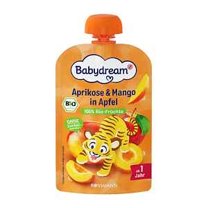 Babydream BIO ovocný příkrm jablko, meruňka a mango 100 g