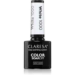 Claresa SoakOff UV/LED Color White gelový lak na nehty odstín 1000 5 g