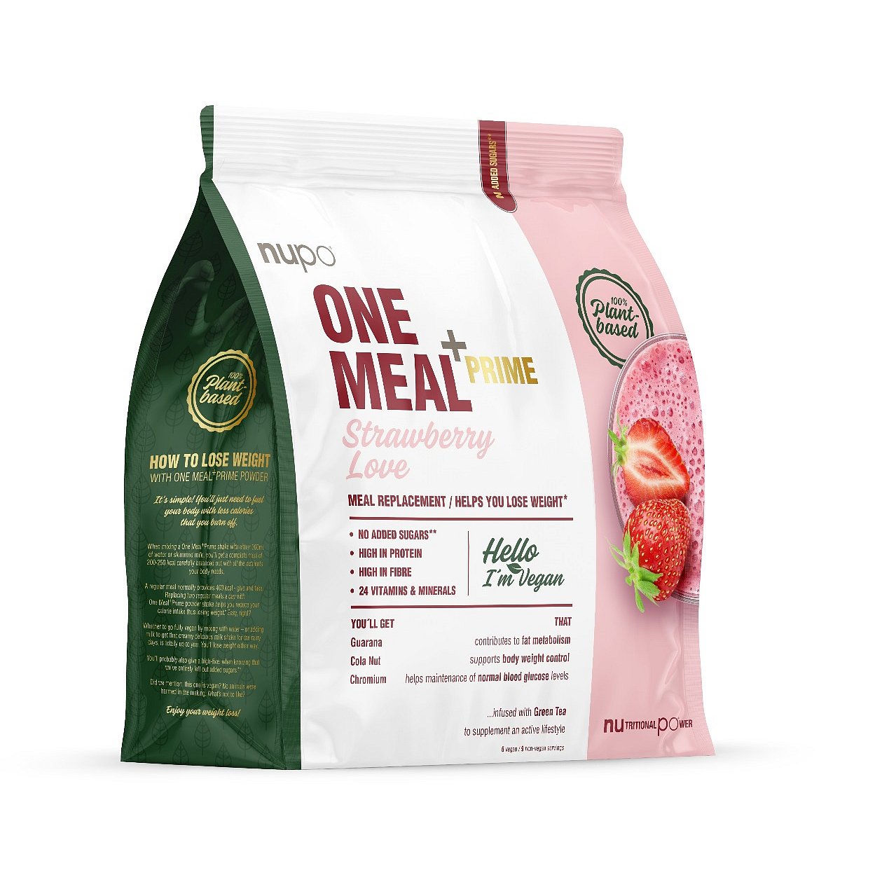 NUPO One Meal + Prime Jahoda nápoj v prášku 360 g