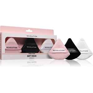 Revolution Soft Focus Powder Puff Trio labutěnka 3 ks