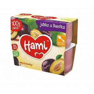 Hami 100% ov. jablko a švestka 4x100g 4M