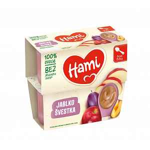 Hami 100% ov. jablko a švestka 4x100g 4M