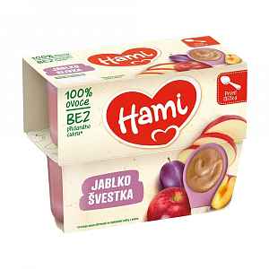 Hami 100% ov. jablko a švestka 4x100g 4M