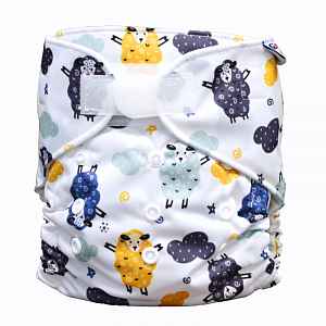 GaGa's pleny Látková plena AIO Ovečky na suchý zip