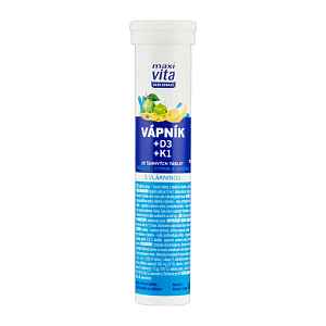 Maxi Vita Šumivé tablety Vápník + D3 + K1, doplněk stravy 20 ks