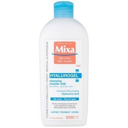 Mixa Hyalurogel micelární hydratační mléko pro citlivou pleť 400ml
