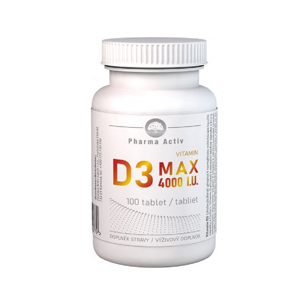 PHARMA ACTIV Vitamin D3 MAX 4000 I.U. 100 tablet