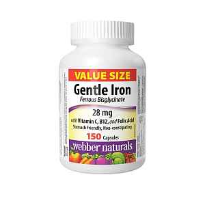 Webber Naturals Gentle Iron 28 mg 150 cps