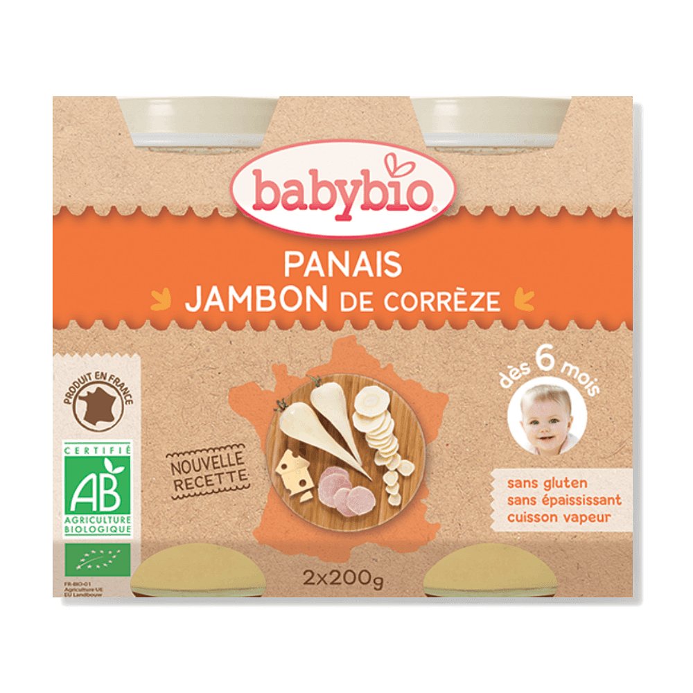 BABYBIO Denní menu Pastinák, šunka a sýr gruyère 2x200 g