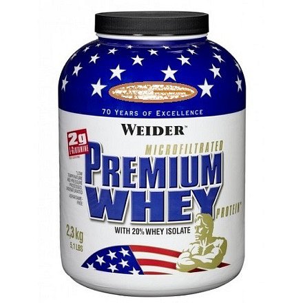 Weider, Premium Whey, 2300 g, Jahoda-Vanilka