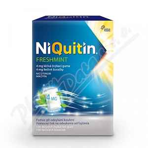 NiQuitin Freshmint 4 mg léčivá žvýkací guma 100 ks