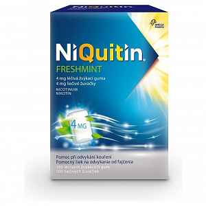 NiQuitin Freshmint 4 mg léčivá žvýkací guma 100 ks