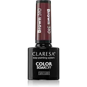 Claresa SoakOff UV/LED Color Brown gelový lak na nehty odstín 310 5 g