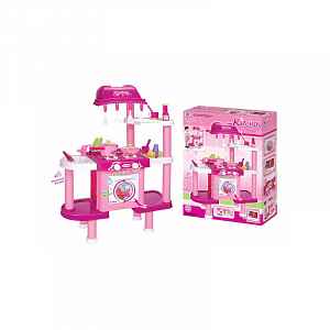 G21 Hračka Dětská kuchyňka LENA s příslušenstvím růžová II