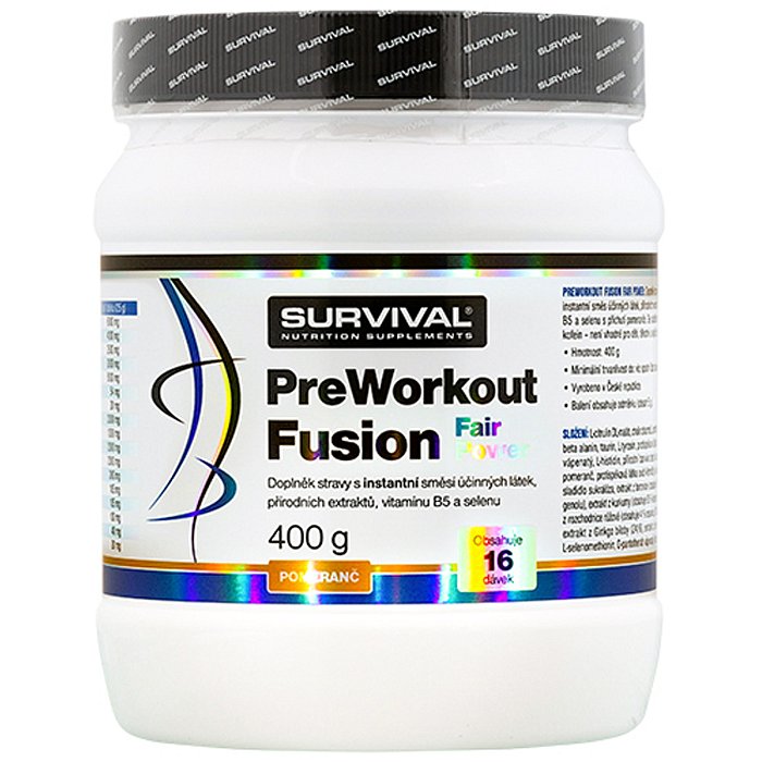 PreWorkout Fusion Fair Power pomeranč 400g