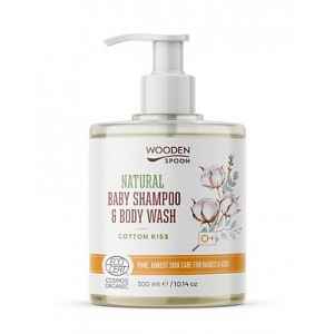 WoodenSpoon Dětský sprchový gel a šampon 2v1 Cotton Kiss 300 ml