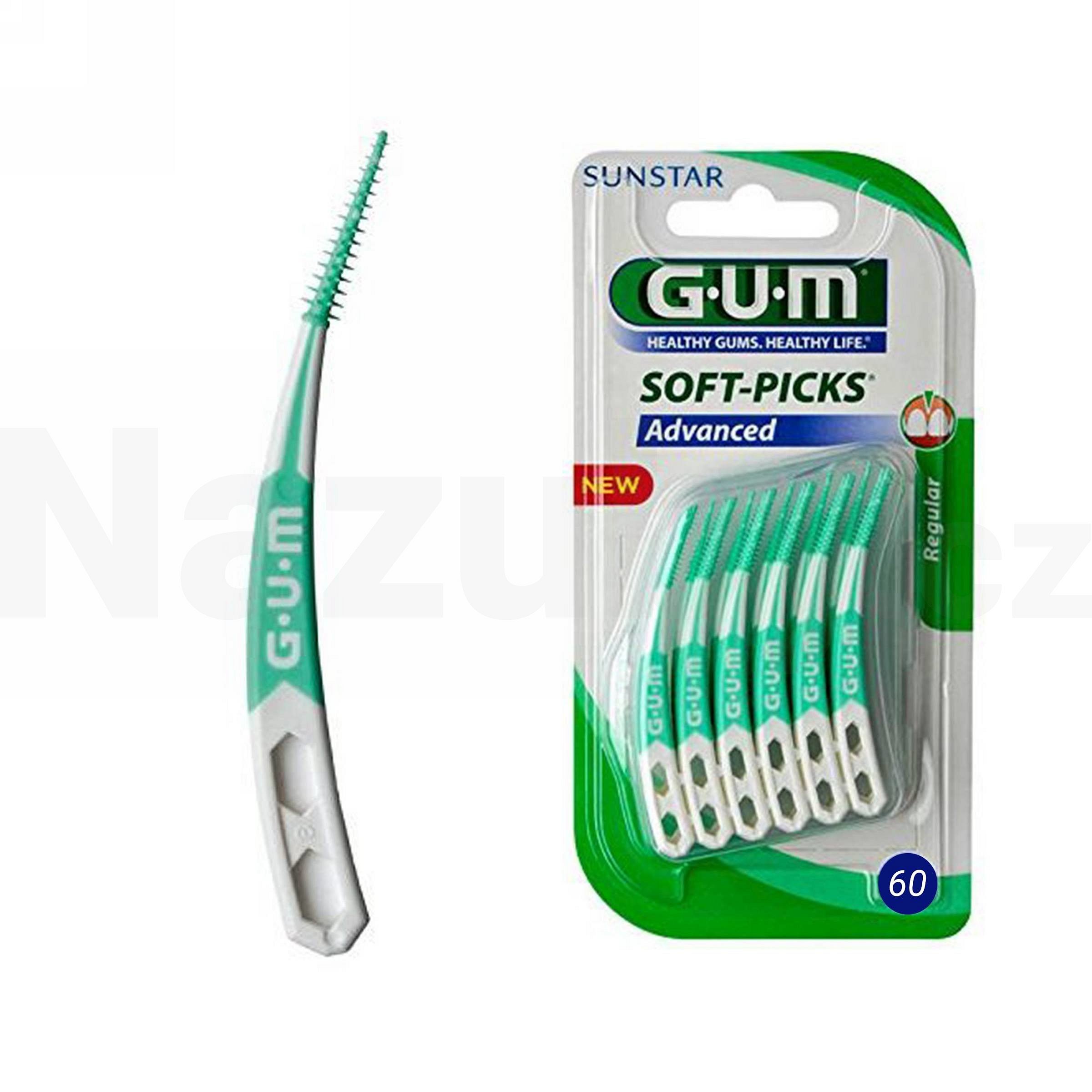 GUM Soft Picks Advanced Regular mezizubní kartáčky 60 ks