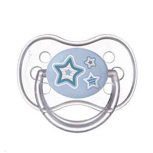 CANPOL BABIES Dudlík silikonový symetrický NEWBORN BABY 6-18m  modrý
