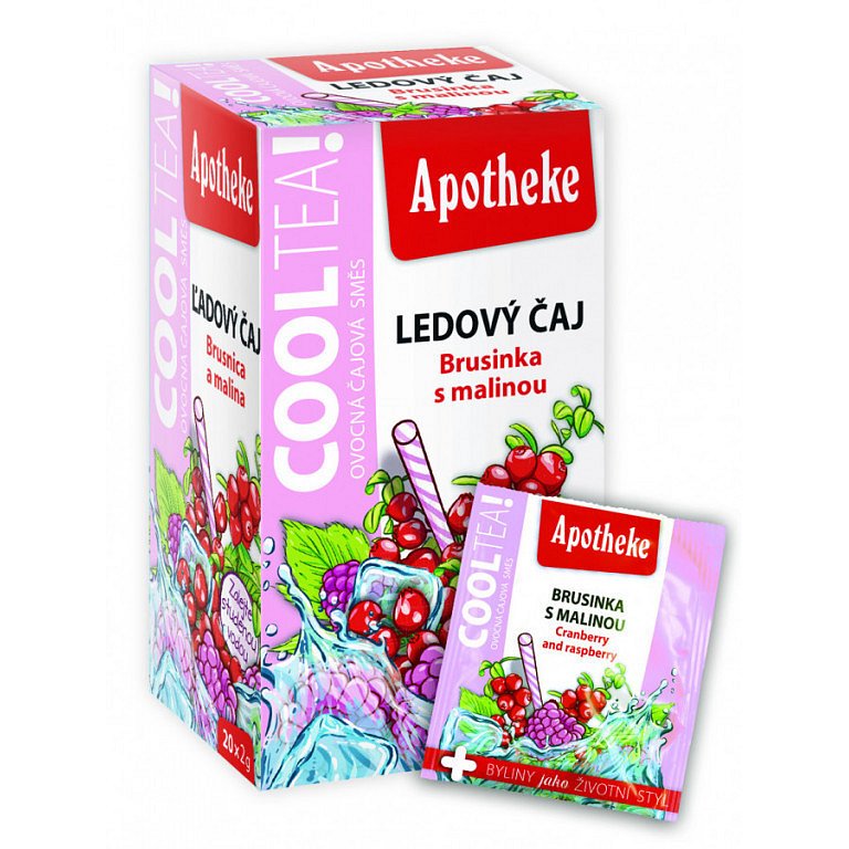 Apotheke CoolTea Brusinka s malinou čaj 20x2g