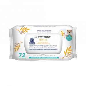ATTITUDE Sensitive Skin Baby Vlhčené ubrousky s ovsem 72 ks
