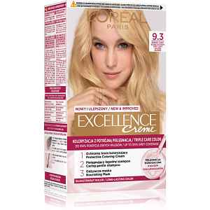 L’Oréal Paris Excellence Creme barva na vlasy odstín 9.3 Very light golden blonde 1 ks
