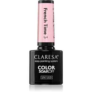 Claresa SoakOff UV/LED Color French Time gelový lak na nehty s použitím UV/LED lampy odstín 3 5 g