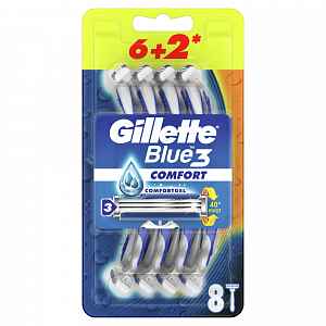 Gillette Blue3 Comfort jednorázová holítka 6+2ks