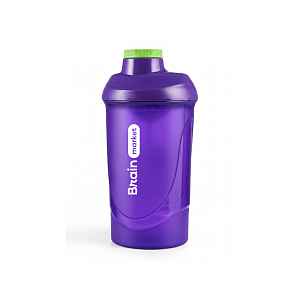 BrainMarket plastový shaker (šejkr), fialový, 600 ml