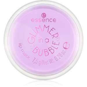 essence GLIMMER IN A BUBBLE hydratační maska na rty se třpytkami odstín 01 Kiss In A Bubble 7.5 g