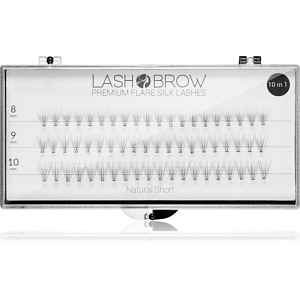 Lash Brow Premium Flare Silk Lashes umělé řasy Natural Short 1 ks