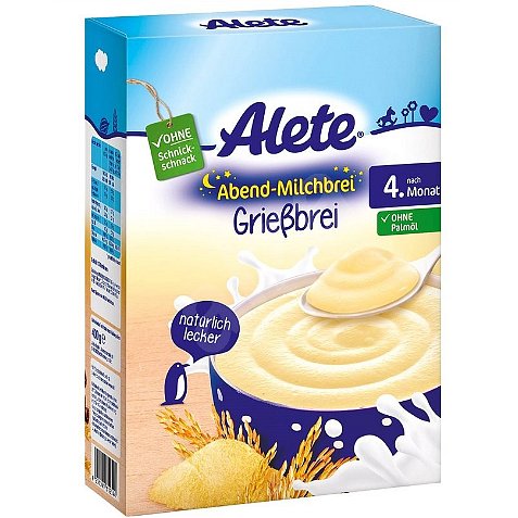 Alete Mléčná kaše rýžovo-kukuřičná 400g