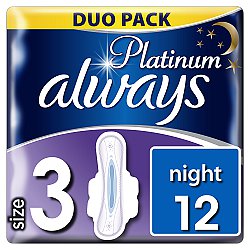 Always vložky Ultra Platinum Night Duo 12ks