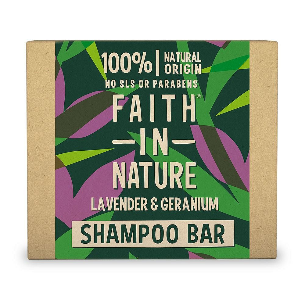 Faith in Nature Tuhý šampon Levandule a pelargonie 85 g