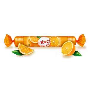 Intact hroznový cukr s vitaminem C, pomeranč 16ks