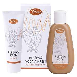 PLEVA Pleťový krém a voda na akné 120 + 50 g