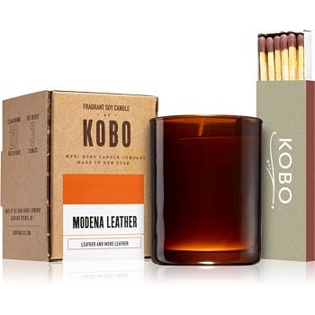 KOBO Woodblock Modena Leather votivní svíčka 85 g