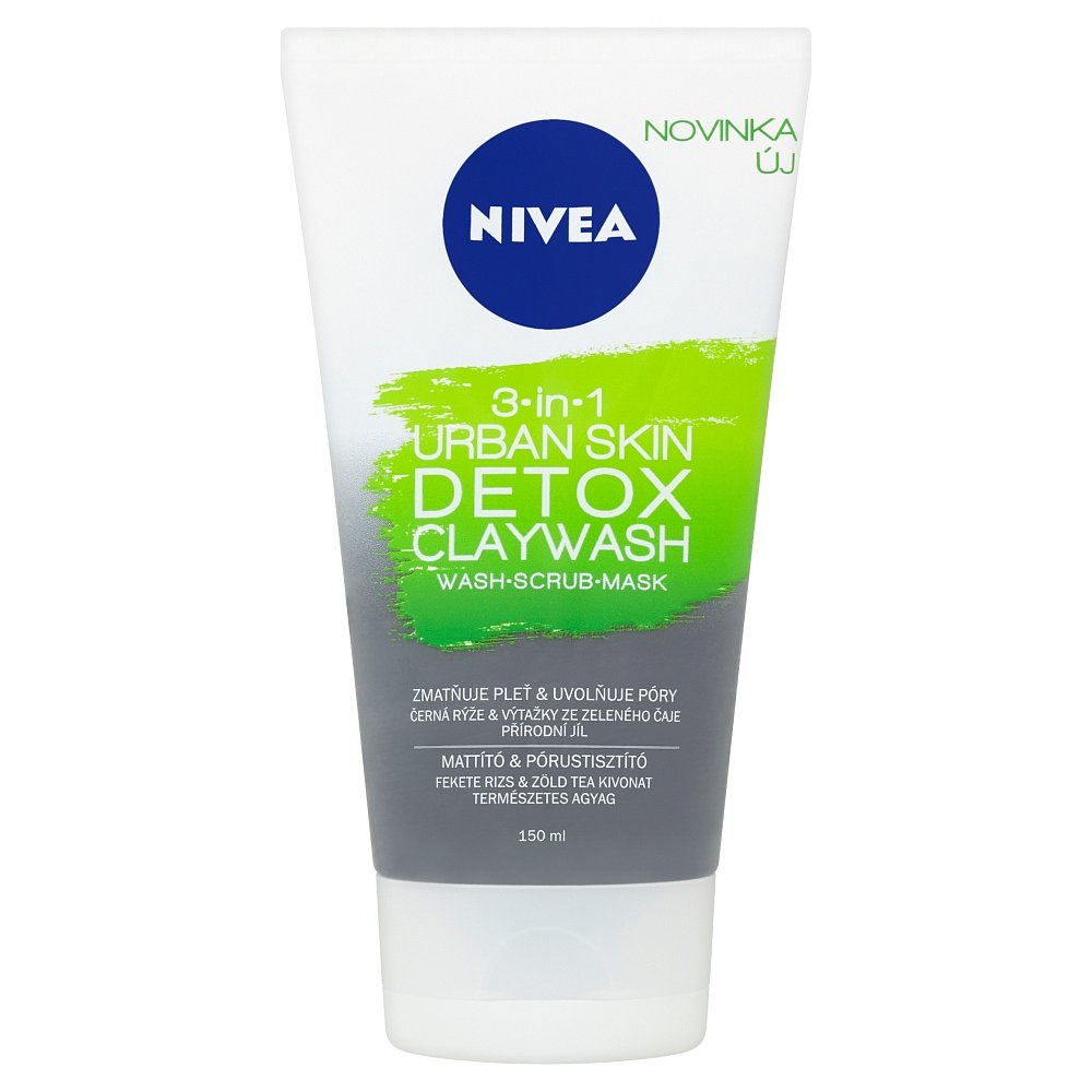 NIVEA Urban Skin Detox Detoxikační jílový čisticí krém 3v1 150 ml
