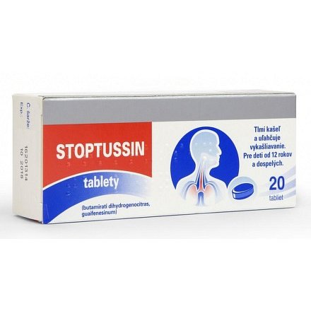Stoptussin tablety perorální tablety neobalená forma přípravku 20