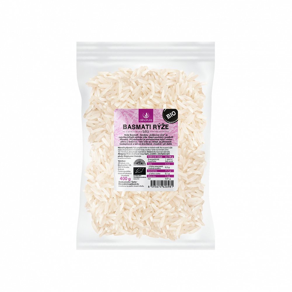 Allnature Basmati rýže bílá Bio 400 g