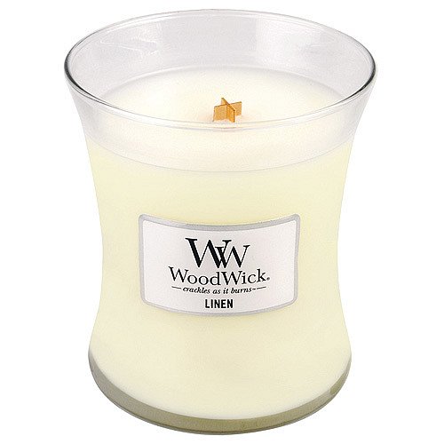 WoodWick Vonná svíčka váza Linen  275 g