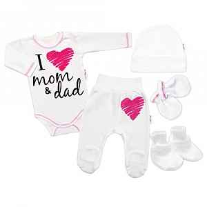 Baby Nellys 5D sada do porodnice I love mom & dad, holka