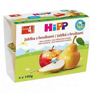 HiPP OVOCE 100% BIO Jablka s hruškami 4x100g 5800