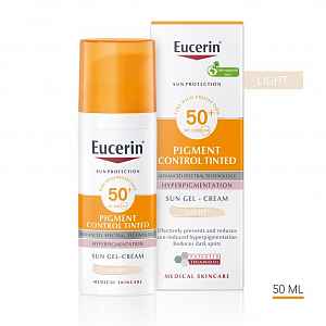 Eucerin Pigment Control Emulze na opalování na obličej s depigmentačním účinkem SPF 50+ světlá 50 ml