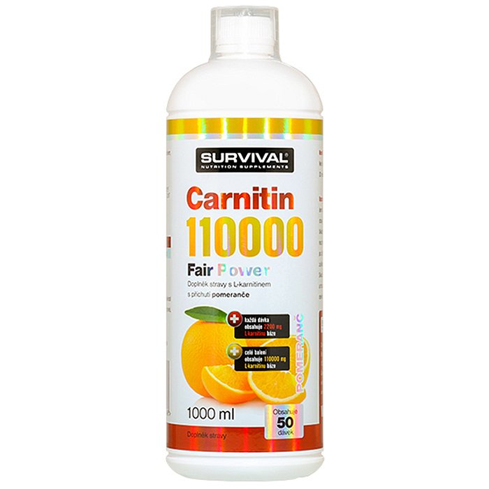Carnitin 110000 Fair Power pomeranč 1000ml