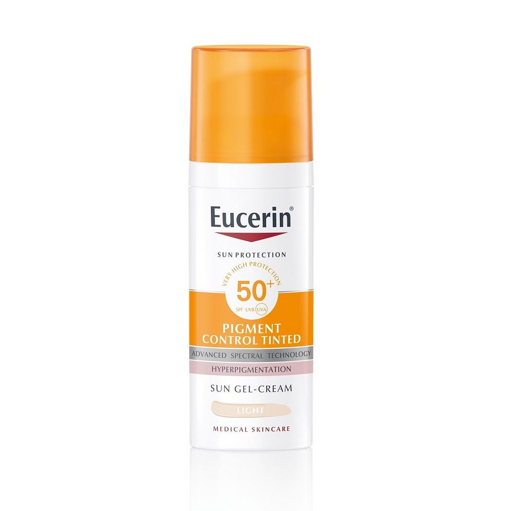 Eucerin Pigment Control Emulze na opalování na obličej s depigmentačním účinkem SPF 50+ světlá 50 ml