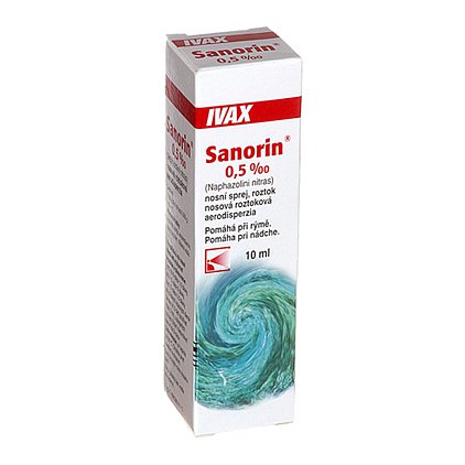 Sanorin 0.05 % sprej nosní 1 x 10 ml