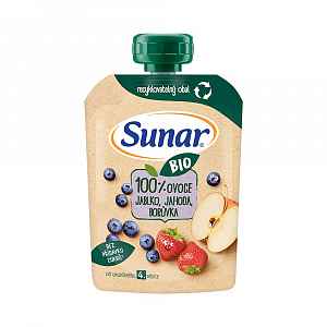 Sunar BIO kapsička Jablko jahoda borůvka 100g