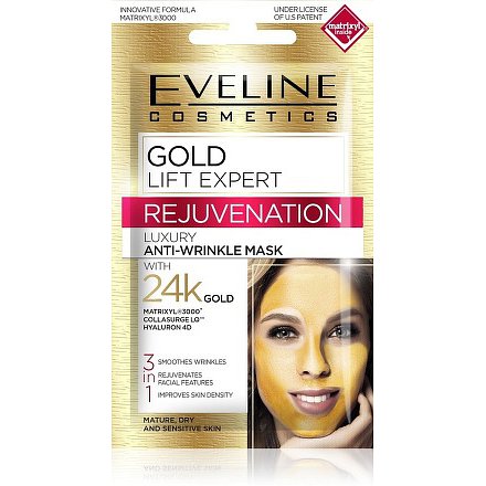 EVELINE Gold Lift Expert pleťová maska 3v1 7ml