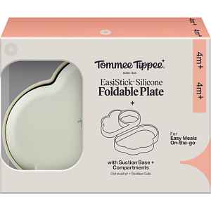 Tommee Tippee EasiStick™ Silicone Foldable Plate svačinový box 4m+ Green 1 ks